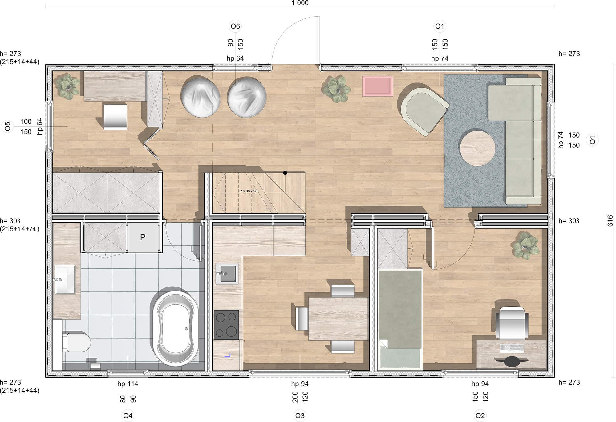 Modulhaus Stamm - Grundriss
