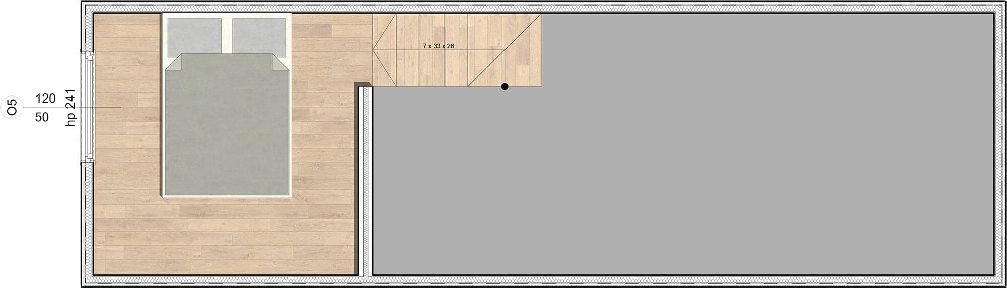 Modulhaus Wurzel - Obergeschoss